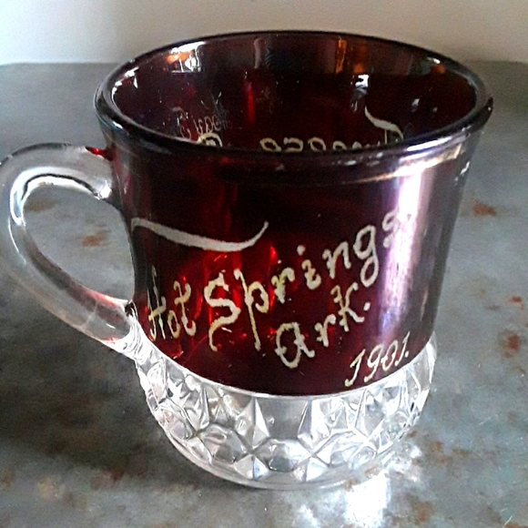 Other - 1901 Ruby flash glass Hot Springs Ark